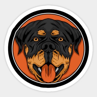 rottweiler dog face Sticker